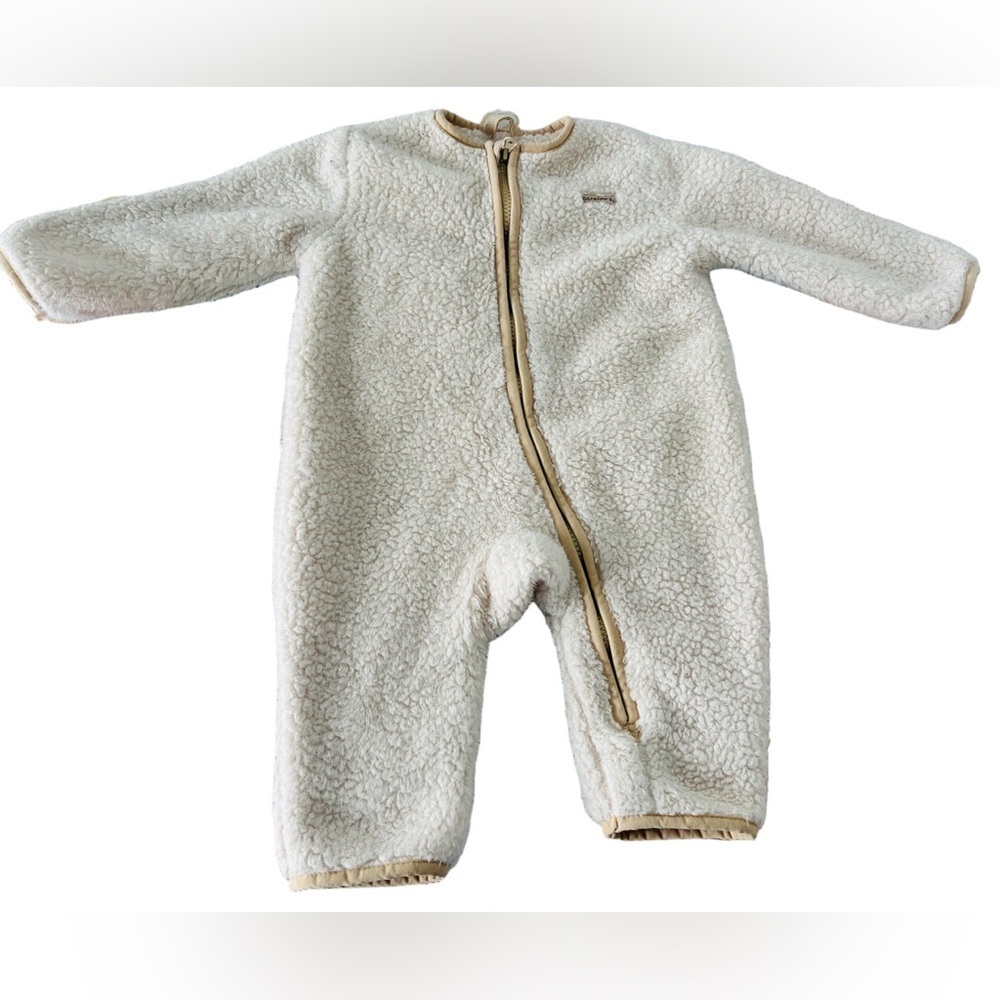 BearPaw Cream Sherpa onesie 6-9 months unisex